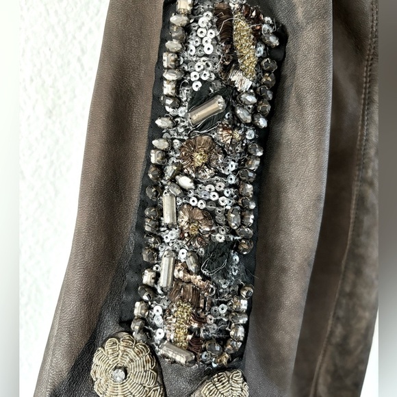 Da Rold Le Cuir Perdu Leather Jacket Embellished Details Handmade In Italy - Picture 9 of 16